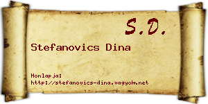 Stefanovics Dina névjegykártya